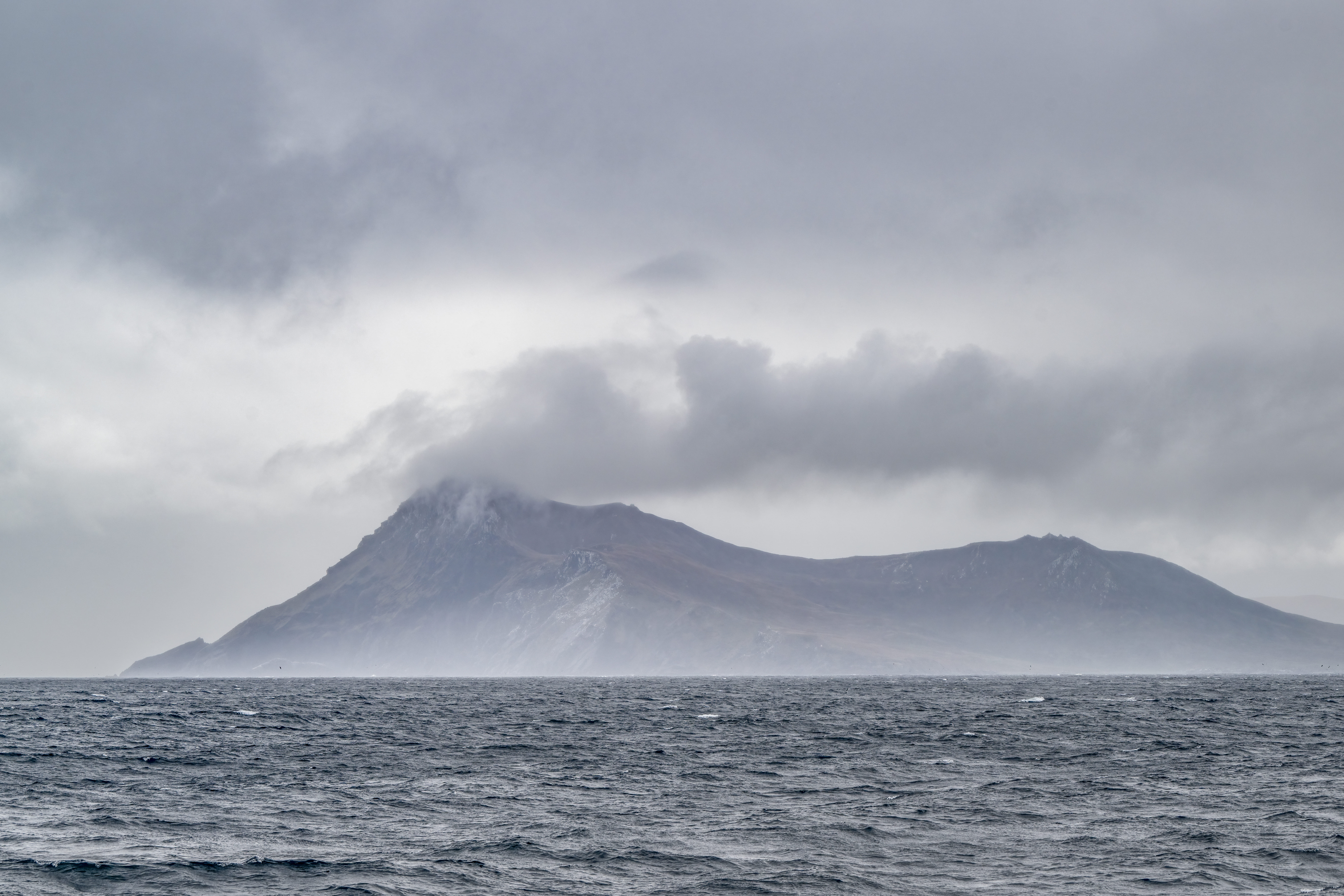 Cape Horn — the headland emerging from cloud and mist in the Southern Ocean